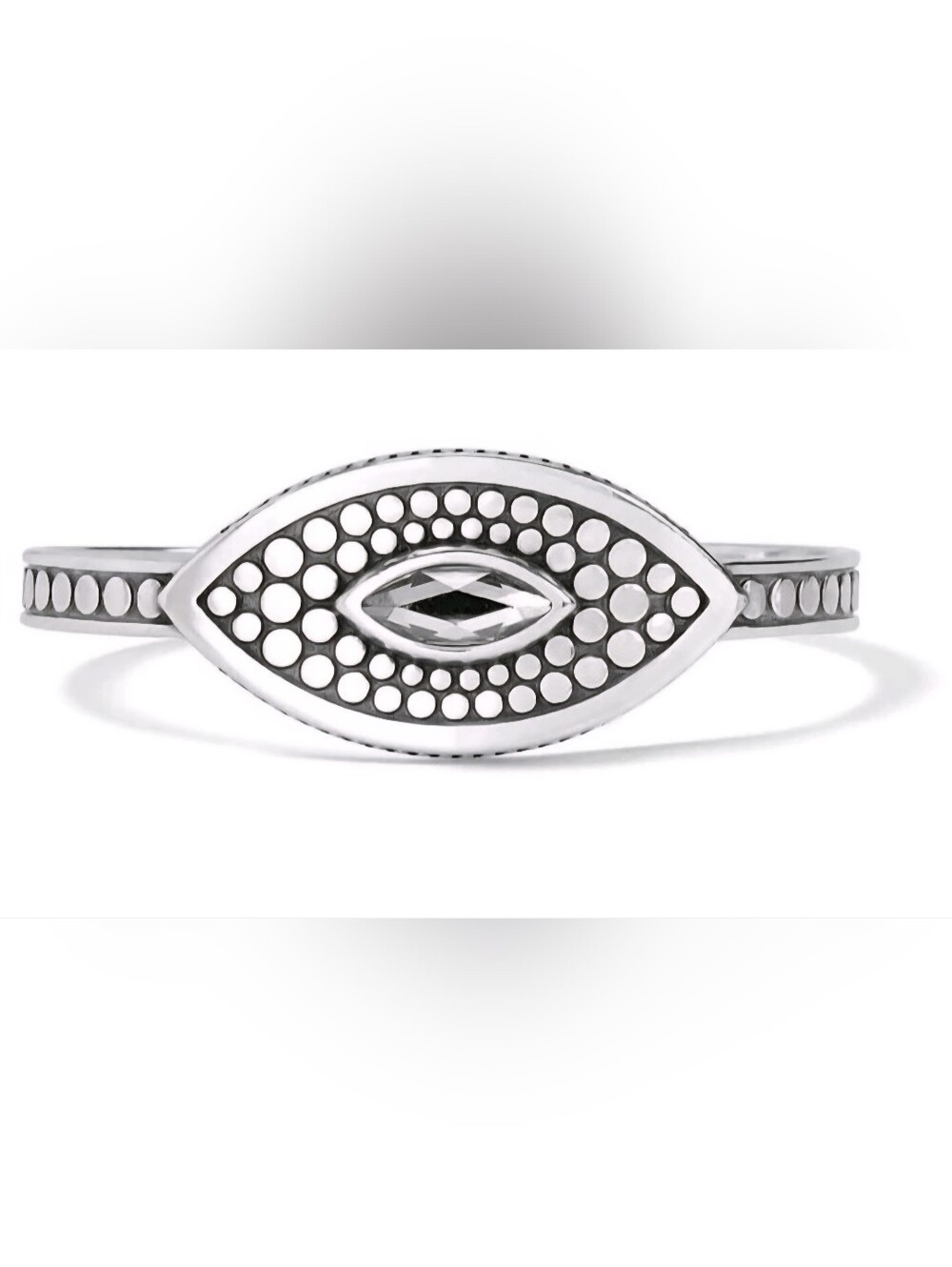 Brighton PEBBLE DISC MARQUISE Crystal Cuff Bracelet. NWT. RARE